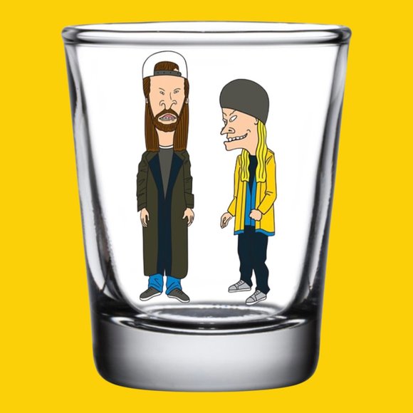 Set of 2 Beavis & Butthead/ Jay and Silent Bob Strike Back Shot Glasses/boxes - Picture 3 of 3
